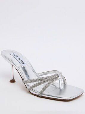 Steve Madden Metallic Silver Heels